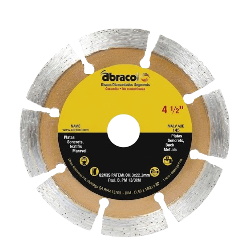 DISCO DIAMANTADO MULTIPROPÓSITO SEGMENTADO 4 1/2 ABRACOL