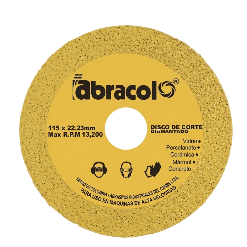 DISCO DIAMANTADO 4 PULGADAS MULTIPROPÓSITO PARA VIDRIO ABRACOL