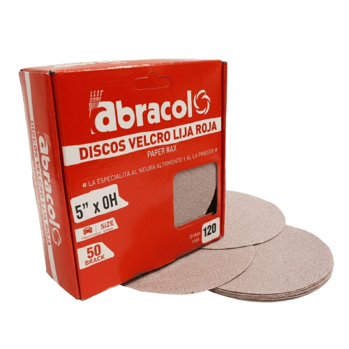 DISCO VELCRO LIJA ROJA 6 PULGADAS GRANO 80 ABRACOL